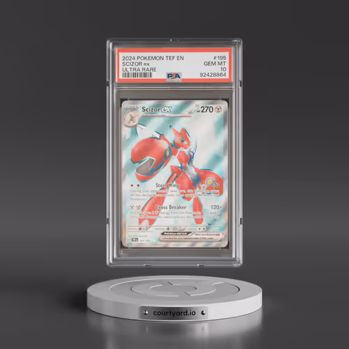 2024 Pokémon Tef EN-Temporal Forces #195 Scizor EX - Holo Ultra Rare (PSA 10 GEM MINT)