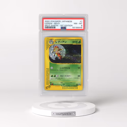 2002 Pokémon Split Earth #007 Ledian - 1st Edition Holo (PSA 8 NM-MT)