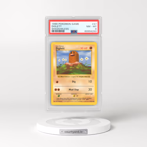 1999 Base Set #47 Diglett - Shadowless (PSA 8 NM-MT)