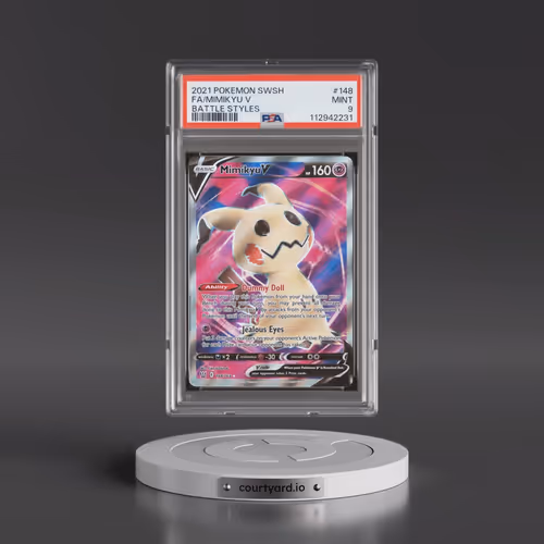 2021 Pokémon Sword & Shield Battle Styles #148 Mimikyu V - Holo Full Art (PSA 9 MINT)