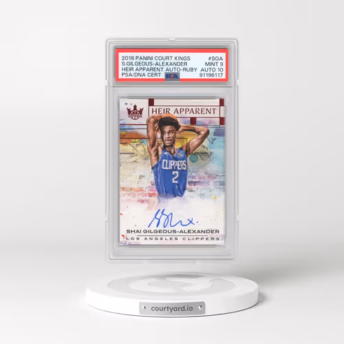 2018 Panini Court Kings Heir Apparent Autographs #SGA Shai Gilgeous-Alexander - Ruby (PSA 9 MINT)