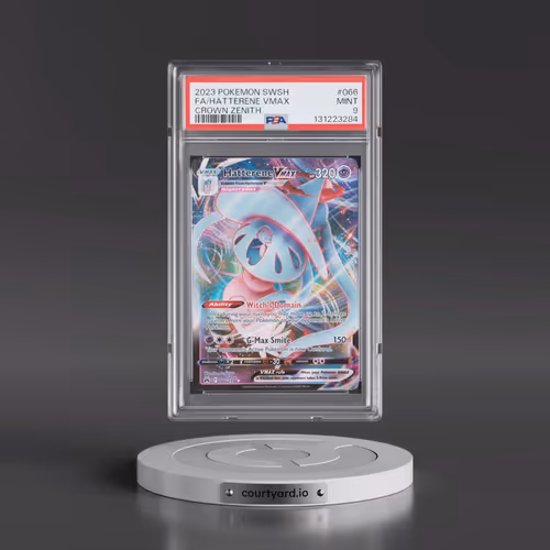 2023 Pokémon Sword and Shield Crown Zenith #066 Hatterene Vmax - Full Art (PSA 9 MINT)