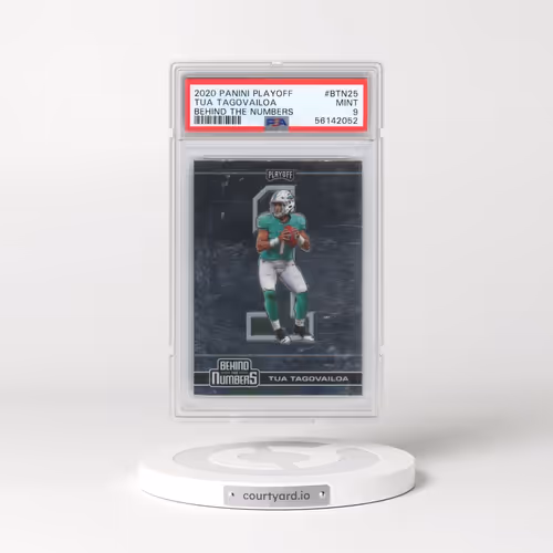 2020 Panini Playoff Behind the Numbers #BTN25 Tua Tagovailoa (PSA 9 MINT)