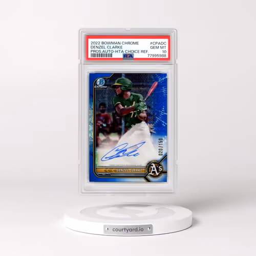 2022 Bowman Chrome Prospect Autographs #CPADC Denzel Clarke - Hta Choice Refractor (PSA 10 GEM MINT)