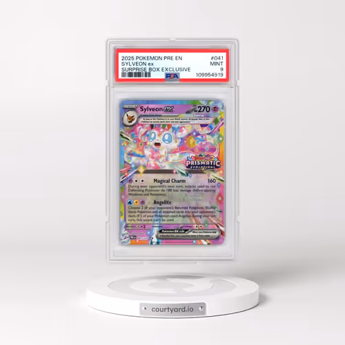 2025 Pokémon Pre EN-Prismatic Evolutions #041 Sylveon EX - Holo Surprise Box Exclusive (PSA 9 MINT)