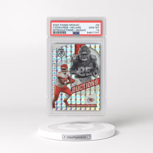 2020 Panini Mosaic Introductions #I5 Clyde Edwards-Helaire - Mosaic (PSA 10 GEM MINT)