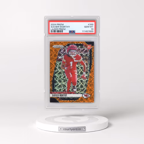 2024 Panini Prizm #399 Xavier Worthy - Lazer Prizm (PSA 10 GEM MINT)
