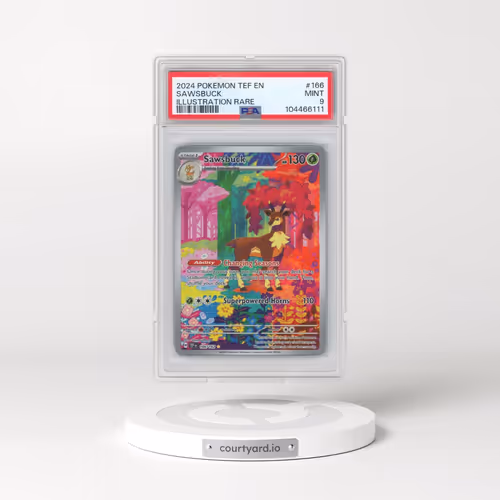 2024 Pokémon Tef EN-Temporal Forces #166 Sawsbuck - Illustration Rare (PSA 9 MINT)