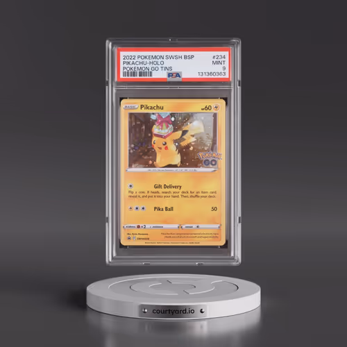 2022 Pokémon Swsh Black Star Promo #234 Pikachu - Holo Pokemon Go Tins (PSA 9 MINT)