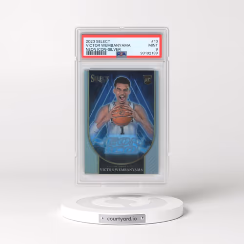 2023 Panini Select Neon Icon #13 Victor Wembanyama - Silver Prizm (PSA 9 MINT)