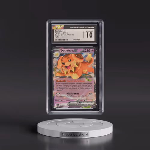 2024 Pokémon Scr EN-Stellar Crown #067 Dachsbun EX - Holo (CGC 10 GEM MINT)
