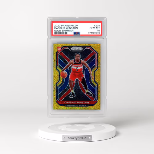2020 Panini Prizm #275 Cassius Winston - Gold Shimmer (PSA 10 GEM MINT)