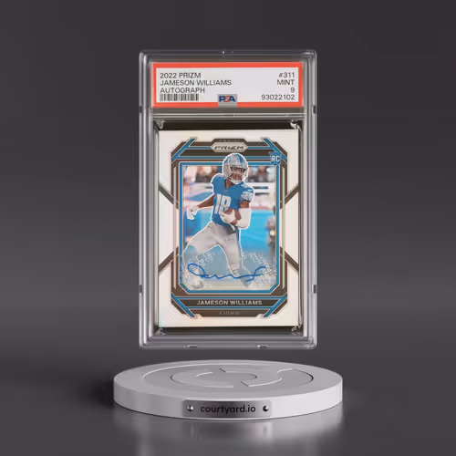 2022 Panini Prizm #311 Jameson Williams - Autograph (PSA 9 MINT)