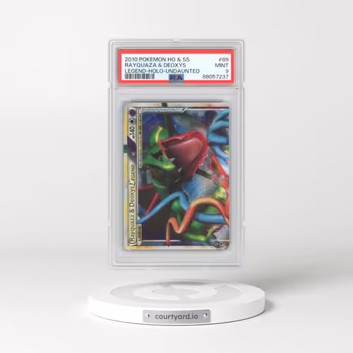 2010 Pokémon Heartgold & Soulsilver Undaunted #89 Rayquaza & Deoxys Legend - Holo (PSA 9 MINT)