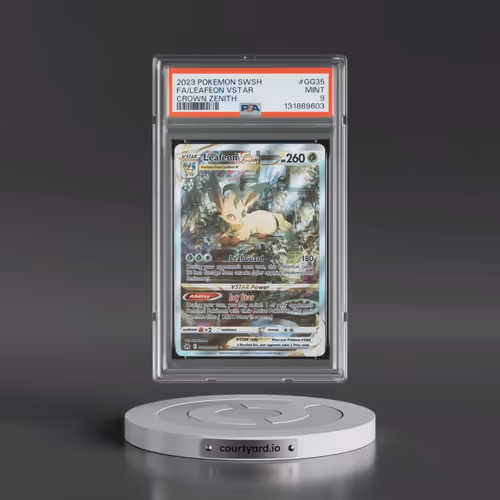 2023 Pokémon Sword and Shield Crown Zenith #GG35 Leafeon Vstar - Full Art (PSA 9 MINT)