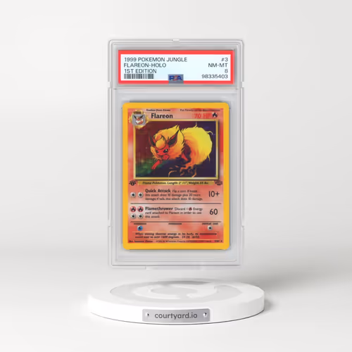 1999 Pokémon Jungle #3 Flareon - 1st Edition Holo (PSA 8 NM-MT)