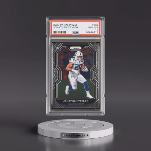 2020 Panini Prizm #332 Jonathan Taylor (PSA 10 GEM MINT)