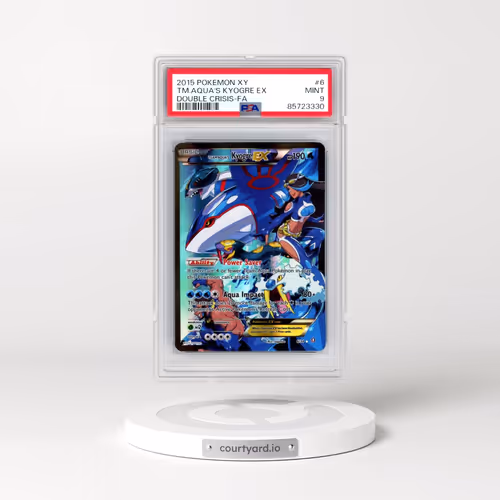 2015 Pokémon XY Double Crisis #6 Team Aqua's Kyogre EX - Holo Full Art (PSA 9 MINT)