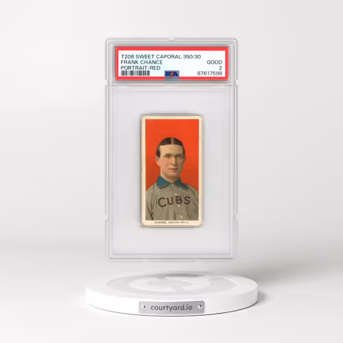 1909 T206 Sweet Caporal 350/30 Frank Chance - Portrait-Red (PSA 2 GOOD)