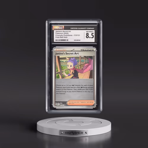 2024 Prismatic Evolutions - PRE EN #112/131 Janine's Secret Art - Poké Ball Holo (CGC 8.5 NM-MT+)