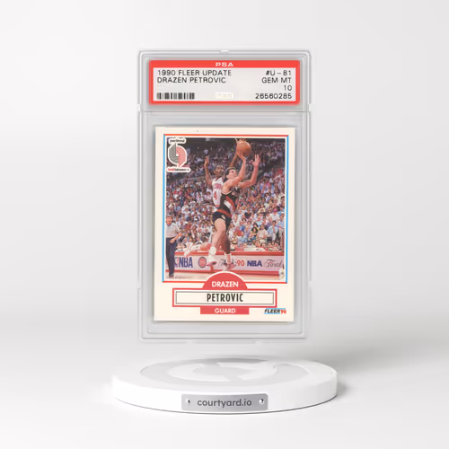 1990 Fleer Update #U-81 Drazen Petrovic (PSA 10 GEM MINT)