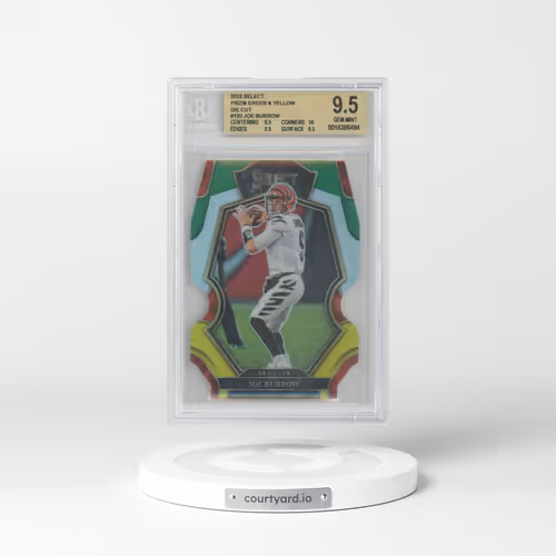 2022 Panini Select #120 Joe Burrow - Die-Cut Green/Yellow Prizm (BGS 9.5 GEM MINT)
