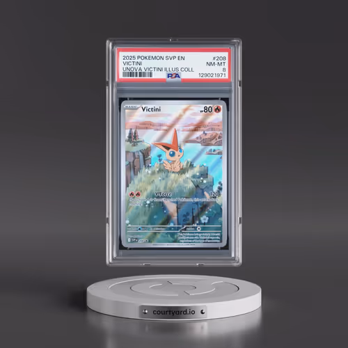 2025 Pokémon Svp EN-SV Black Star Promo #208 Victini - Unova Victini Illustration Collection (PSA 8