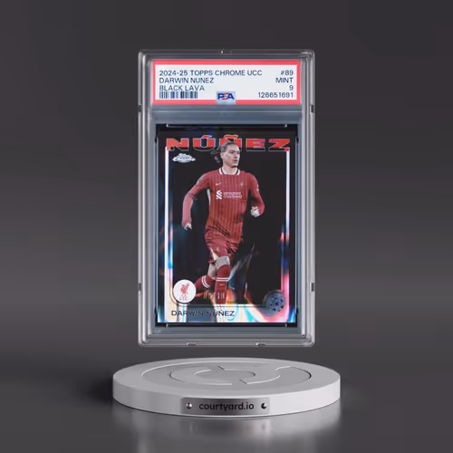 2024-25 Topps Chrome UEFA Club Competitions #89 Darwin Nunez - Black Lava (PSA 9 MINT)