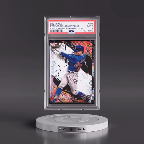 2024 Topps Finest #104 Pete Crow-Armstrong - Checkerboard Refractor (PSA 9 MINT)