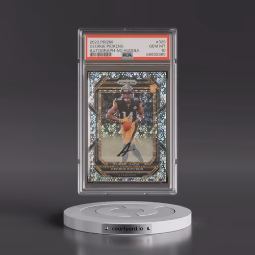 2022 Panini Prizm #329 George Pickens - Autograph-No Huddle (PSA 10 GEM MINT)