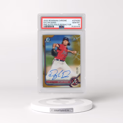 2022 Bowman Chrome Prospect Autographs #CPADD Dylan Dodd - Gold Refractor (PSA 10 GEM MINT)
