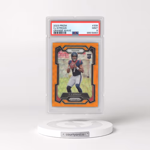 2023 Panini Prizm #339 CJ Stroud - Orange Wave (PSA 9 MINT)