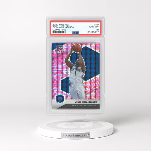 2020 Panini Mosaic #49 Zion Williamson - Camo Pink (PSA 10 GEM MINT)