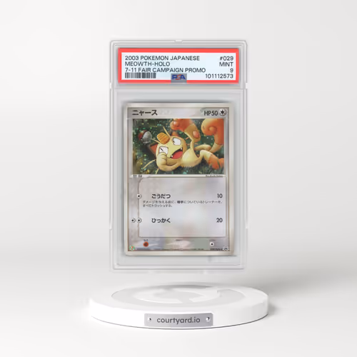 2003 Pokémon Promo #029 Meowth - Holo 7-11 Fair Campaign (PSA 9 MINT)