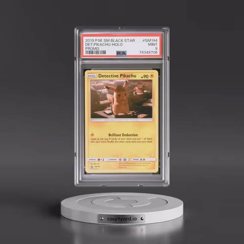 2019 Pokémon SM Black Star Promo #SM194 Detective Pikachu - Holo (PSA 9 MINT)