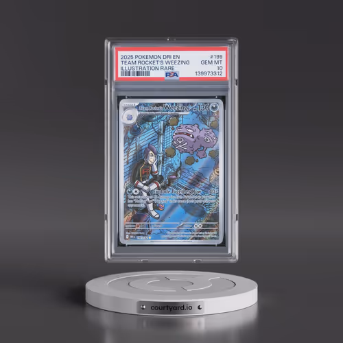 2025 Pokémon Dri EN-Destined Rivals #199 Team Rocket's Weezing - Illustration Rare (PSA 10 GEM MINT)
