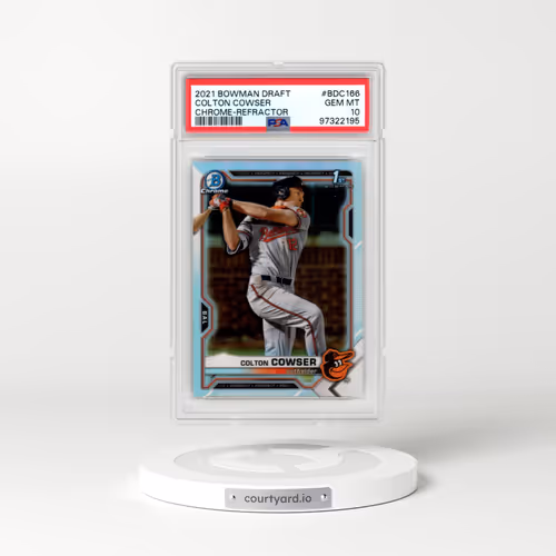 2021 Bowman Draft #BDC166 Colton Cowser - Chrome-Refractor (PSA 10 GEM MINT)