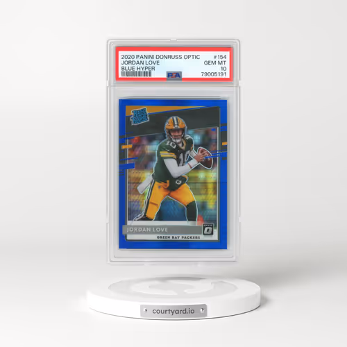 2020 Panini Donruss Optic #154 Jordan Love - Blue Hyper (PSA 10 GEM MINT)