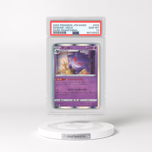 2022 Pokémon Sword & Shield Dark Phantasma #023 Gengar - Holo (PSA 10 GEM MINT)
