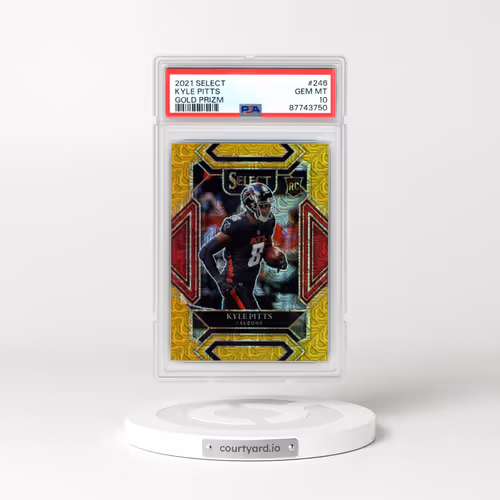 2021 Panini Select #246 Kyle Pitts - Gold Prizm (PSA 10 GEM MINT)