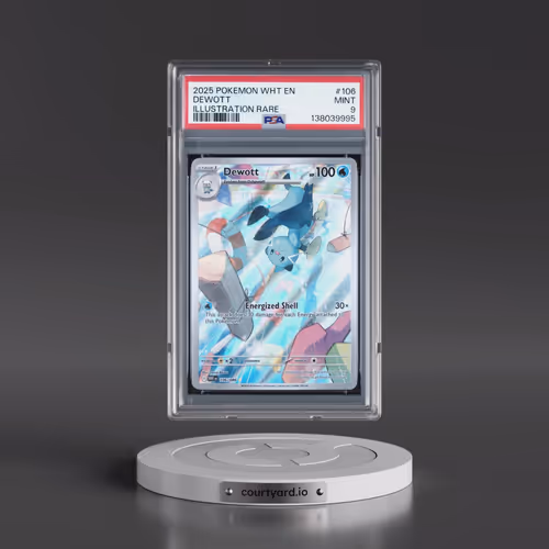 2025 Pokémon Wht EN-White Flare #106 Dewott - Illustration Rare (PSA 9 MINT)