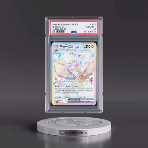 2024 Pokémon Ssp EN-Surging Sparks #222 Flygon EX - Holo Ultra Rare (PSA 10 GEM MINT)