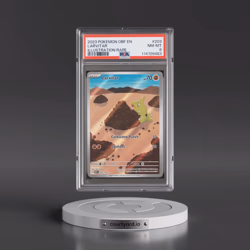 2023 Pokémon Obf EN-Obsidian Flames #203 Larvitar - Illustration Rare (PSA 8 NM-MT)