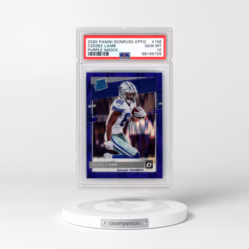 2020 Panini Donruss Optic #156 Ceedee Lamb - Purple Shock (PSA 10 GEM MINT)