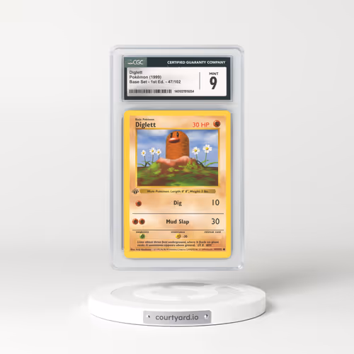 1999 Base Set #47 Diglett - 1st Edition Shadowless (CGC 9 MINT)