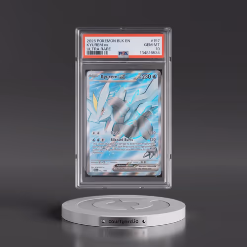 2025 Pokémon Blk EN-Black Bolt #157 Kyurem EX - Holo Ultra Rare (PSA 10 GEM MINT)