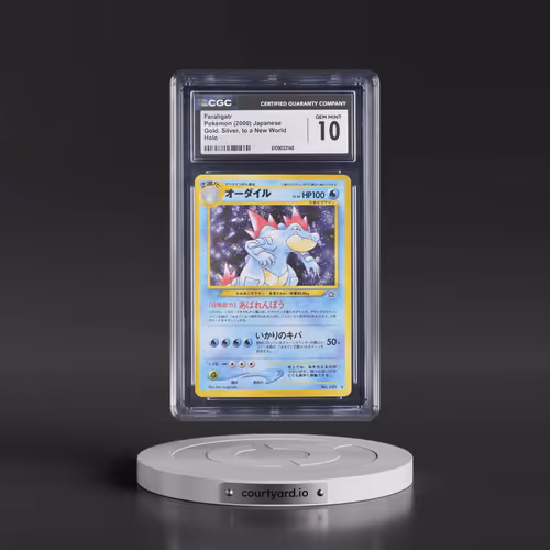 1999 Gold, Silver, to a New World Feraligatr - With Rarity Symbol - Holo (CGC 10 GEM MINT)