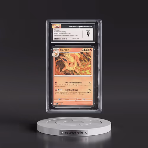 2025 Pokémon Svp EN-SV Black Star Promo #167 Flareon - Prismatic Evolutions Poster Collection (CGC 9