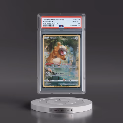 2023 Pokémon Sword and Shield Crown Zenith #GG29 Bidoof - Full Art (PSA 10 GEM MINT)