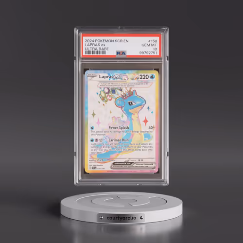 2024 Pokémon Scr EN-Stellar Crown #158 Lapras EX - Holo Ultra Rare (PSA 10 GEM MINT)